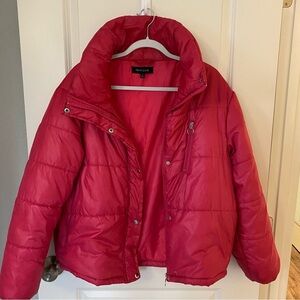 New Look Vibrant Hot Pink Puffer Jacket